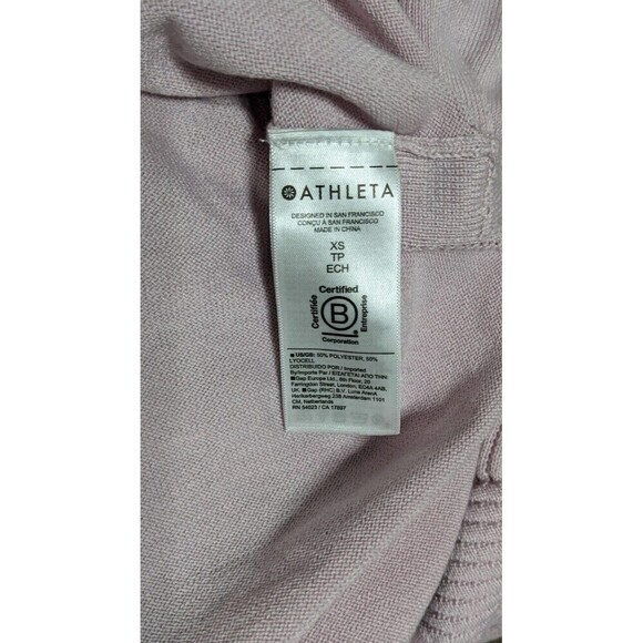 Athleta Evergreen Hydrangea Pink Sweater Hoodie Size Xs - Picture 9 of 9